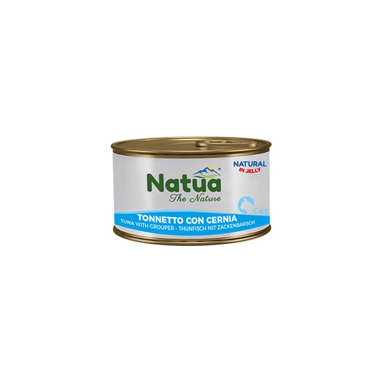 Natua Natural Adult Cat Jelly Delicious Tonnetto con Cernia 85 gr Scatoletta gatto