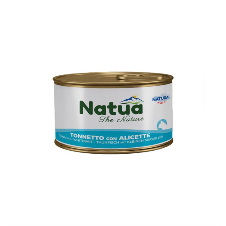 Natua Natural in Jelly Tonnetto con Alicette 85 gr Cibo Umido in Lattina per Gatti