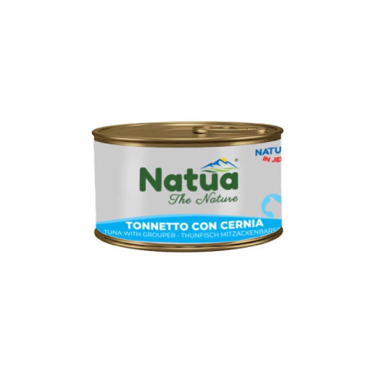 Natua Natural in Jelly Tonnetto con Cernia 85 gr Cibo Umido in Lattina per Gatti