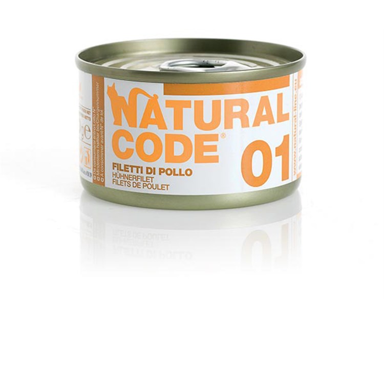 Natural Code 01 Filetto di Pollo 85 gr Per Gatti