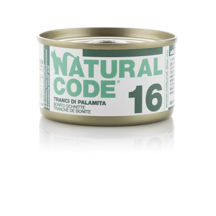 Natural Code 16 Tranci Di Palamita 85 gr Per Gatti