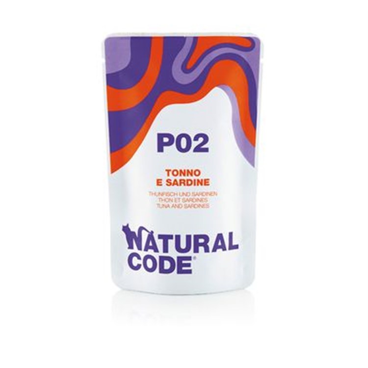 Natural Code P02 Tonno Con Sardine 70 Gr Per Gatti