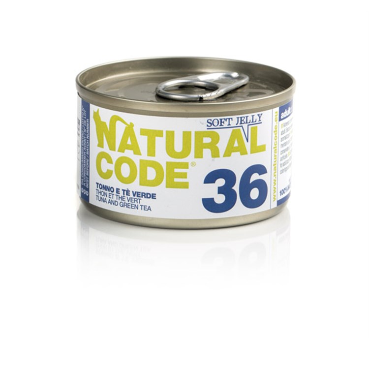 Natural Code Soft Jelly 36 Tonno e Te' Verde 85 gr Per Gatti