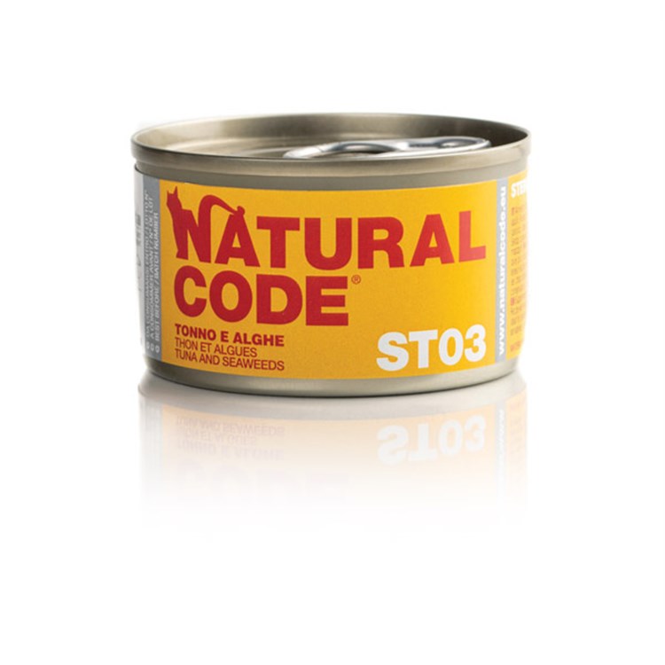 Natural Code ST03 Tonno e Alghe 85 gr Scatoletta Gatti Sterilizzati