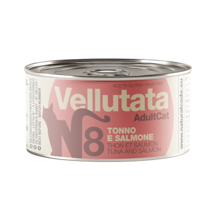 Natural Code Vellutata 08 Tonno e Salmone 85 gr Per Gatti