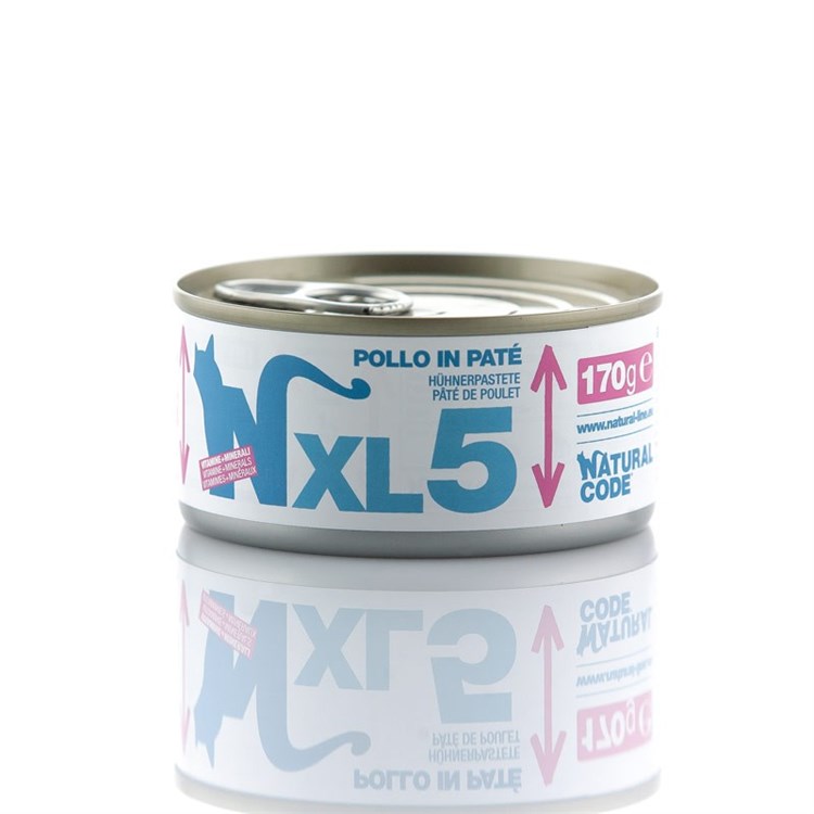 Natural Code XL 05 Tonno,manzo e riso integrale 170 gr Per Gatti