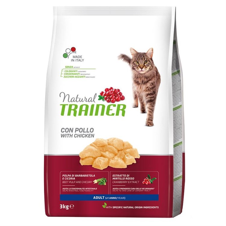 Natural Trainer Adult Pollo 3 kg Crocchette Gatti