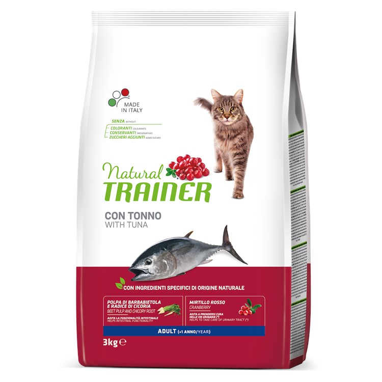 Natural Trainer Adult Tonno 3 kg Crocchette Gatti