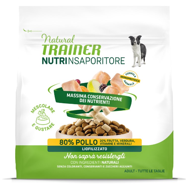 Natural Trainer Dog Snack NutrInsaporitore Pollo 120 gr Liofilizzato Per Cani