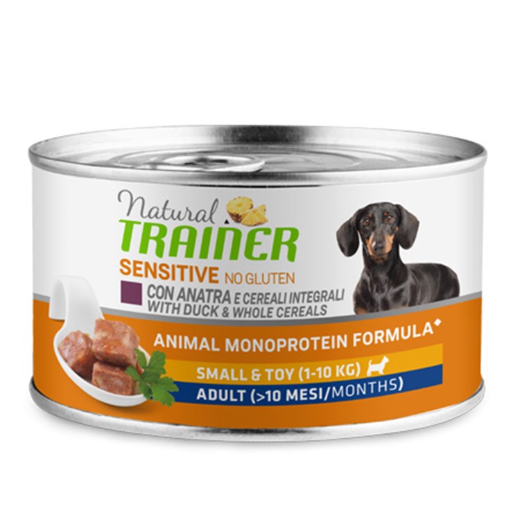 Natural Trainer Sensitive No Gluten Mini Adult Anatra 150 gr Umido Cane