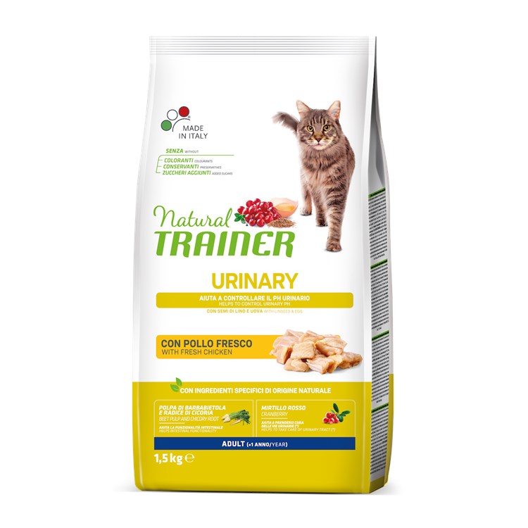 Natural Trainer SensiUrinary Solution Con Pollo 1,5 Kg Per Gatti