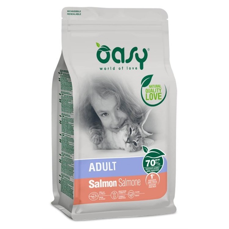 Oasy Cat Adult Salmone 300 Gr Per Gatti