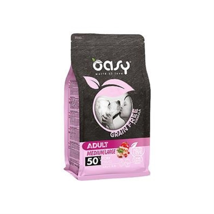 Oasy Dog GRAIN FREE Adult Medium Large Maiale 12 kg