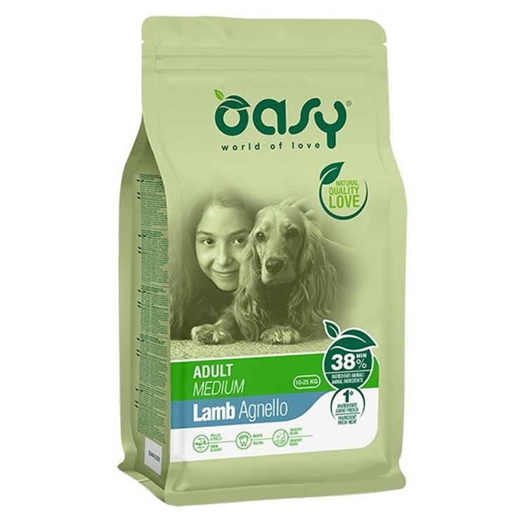 Oasy Dog Medium Adult Agnello 12 kg