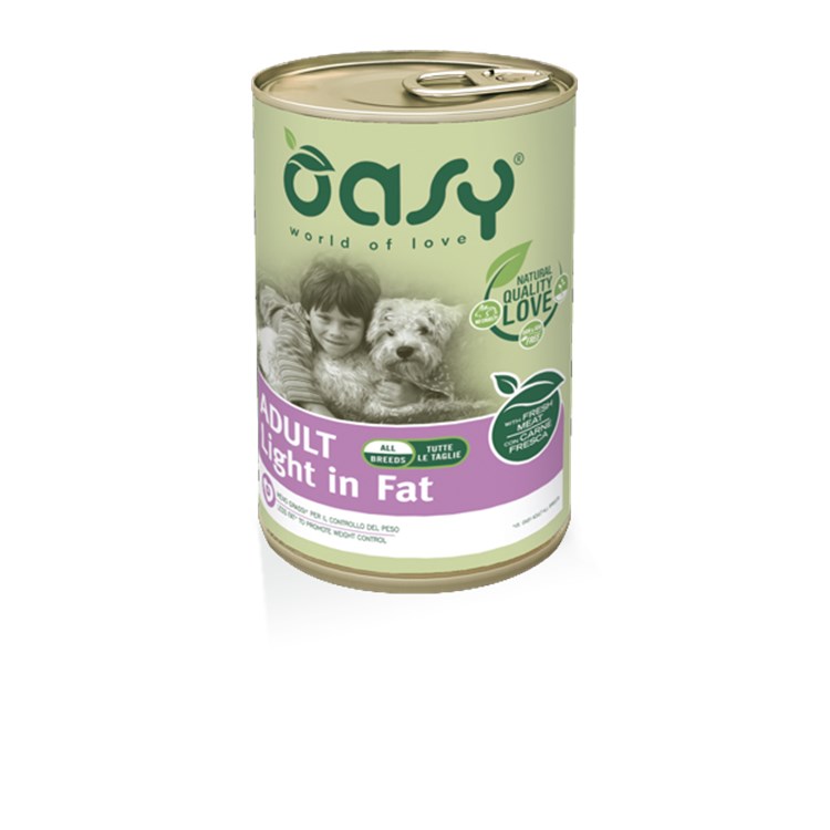 Oasy Dog Pate' Light In Fat 400 gr Umido Per Cani