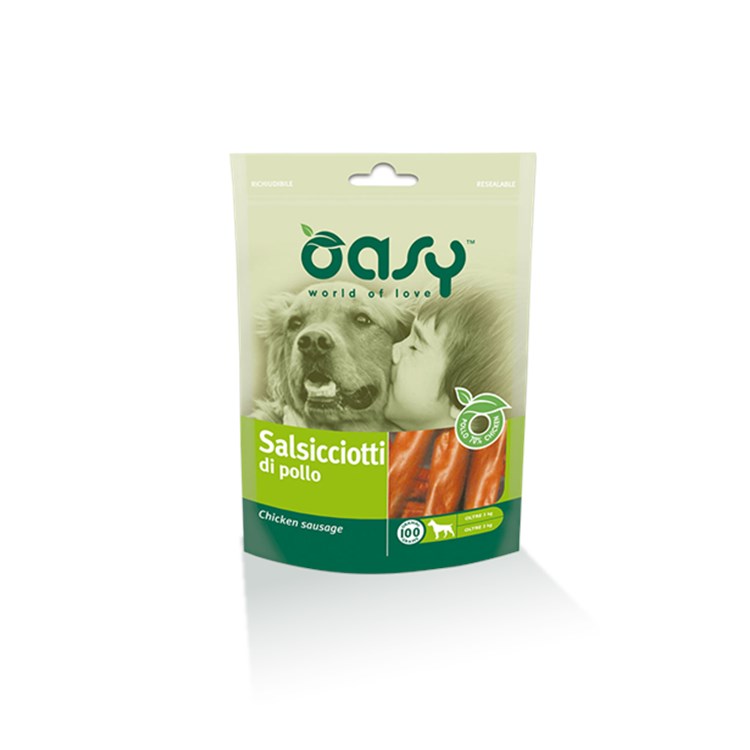 Oasy Snack Salsiciotti di Pollo 100 g per Cani