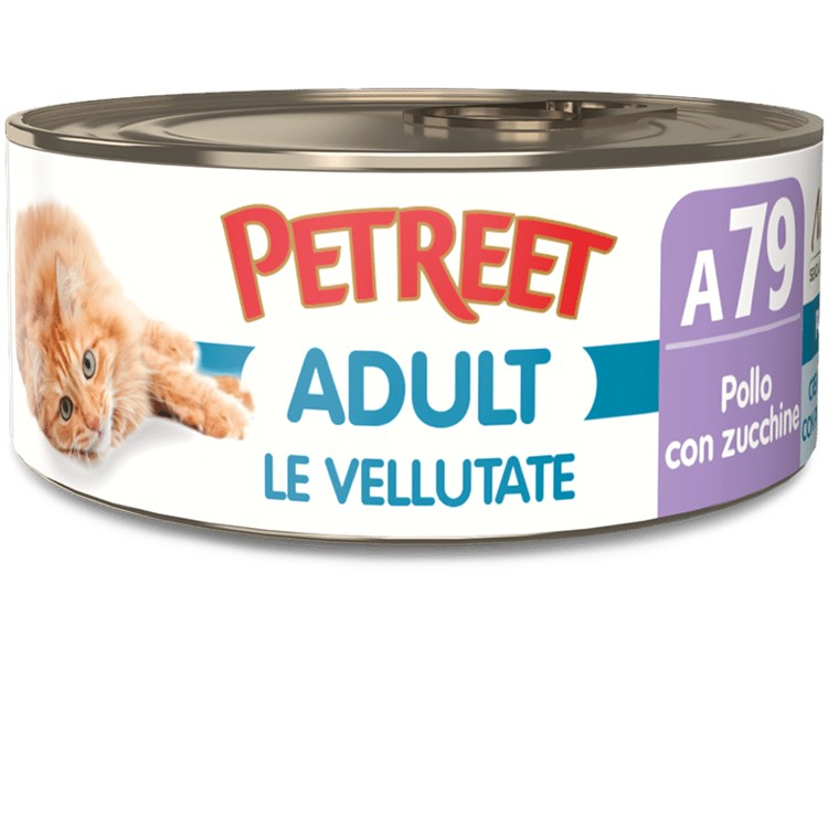 Petreet Vellutate Pollo Con Zucchine 70 gr A79 Scatoletta Umido Gatto