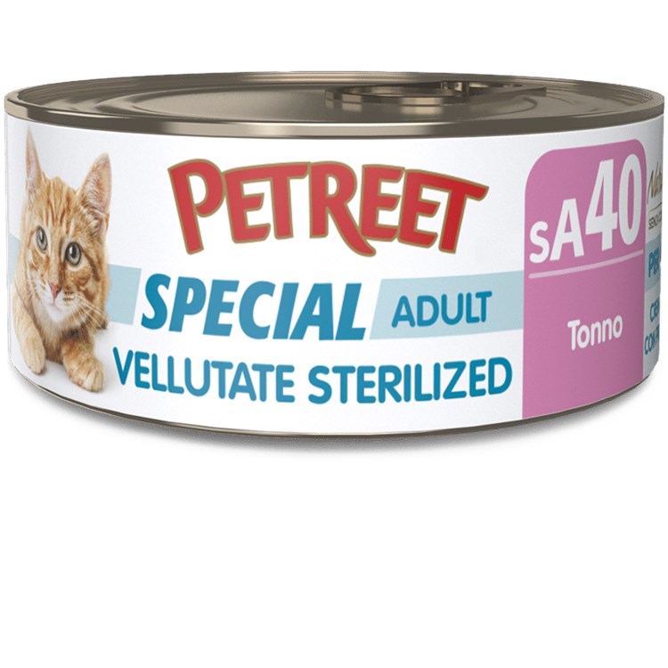 Petreet Vellutate Sterilized Tonno 70 gr sA40 Scatoletta Gatto Sterilizzato