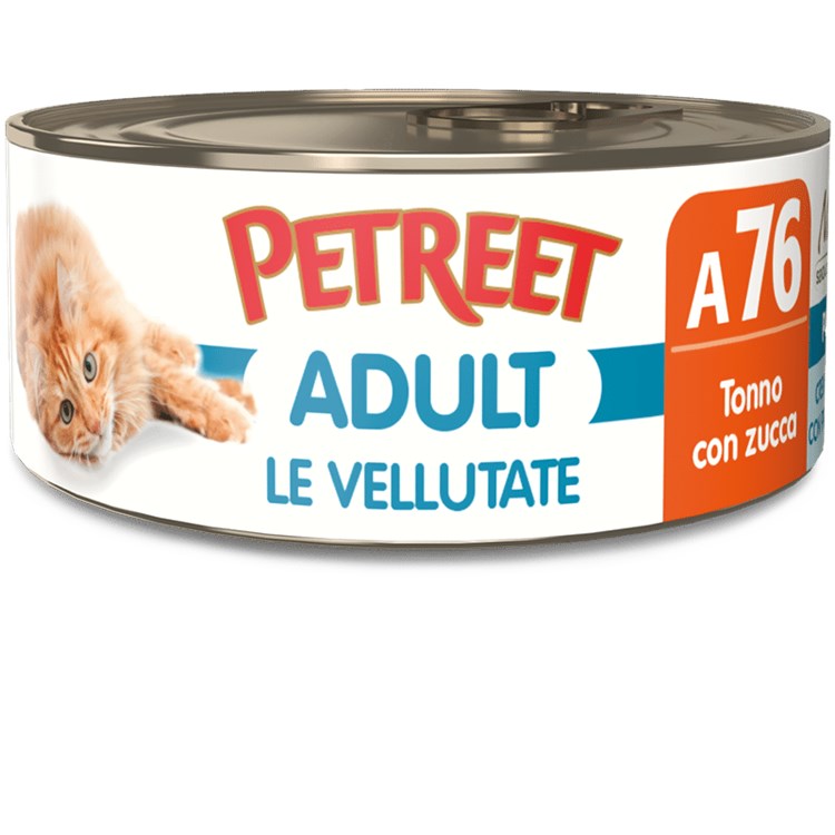 Petreet Vellutate Tonno Con Zucca 70 gr A76 Scatoletta Umido Gatto