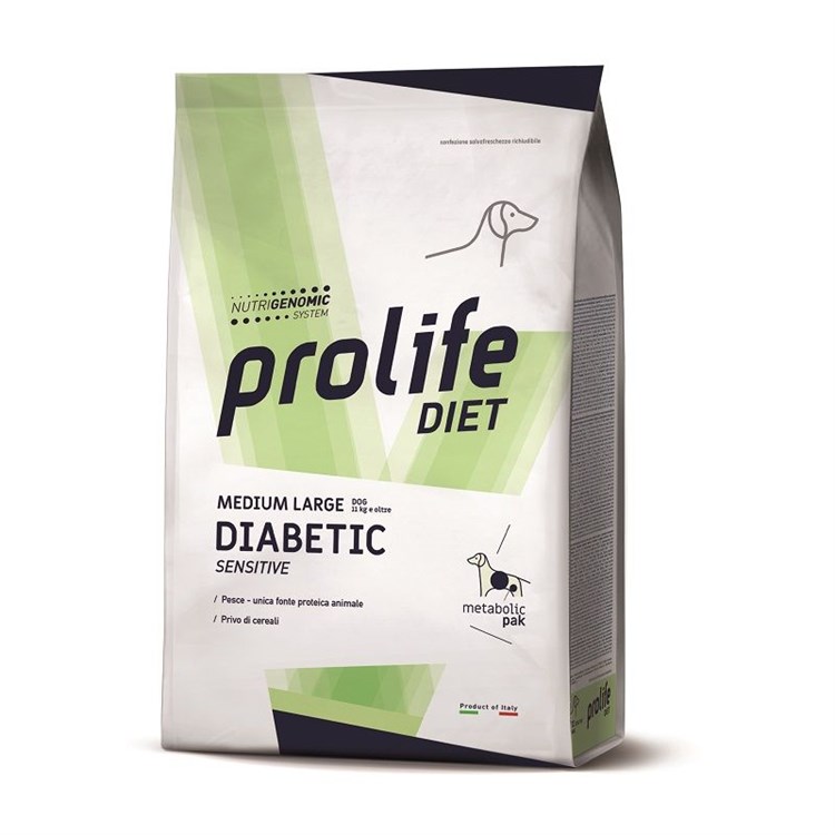 Prolife Diet Dog Diabetic Sensitive 8 kg Crocchette Cane