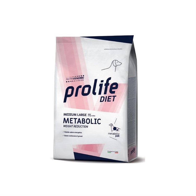 Prolife Diet Metabolic Medium Large 8 kg Crocchette Cani