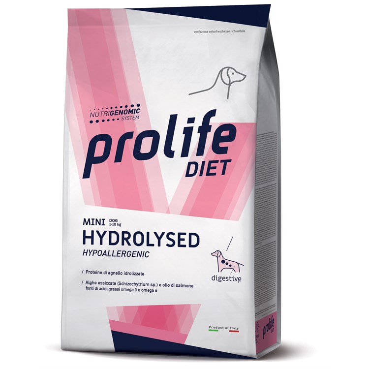 Prolife Diet Mini Hydrolysed Hypoallergenic 5 kg Crocchette Per Cani