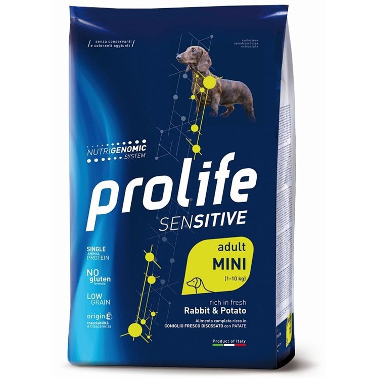 Prolife Dog Mini Adult Coniglio e Patate 7 kg Crocchette Cane DANNEGGIATO