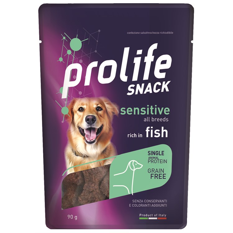 Prolife Snack Sensitive Grain Free Pesce 90 Gr Fish Premi Cane