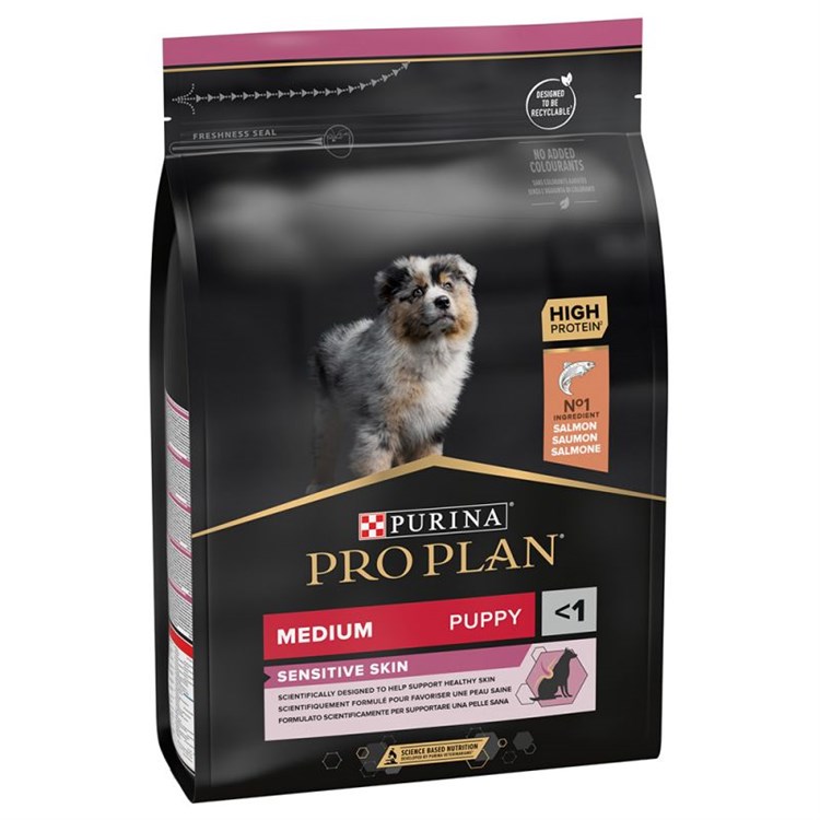 Purina Pro Plan Puppy Medium OptiDerma Salmone e Riso 3 Kg Crocchette Cane