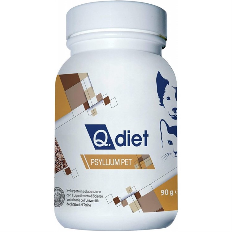 Q.Diet Psyllium Pet Polvere 90 Gr Per Cani e Gatti