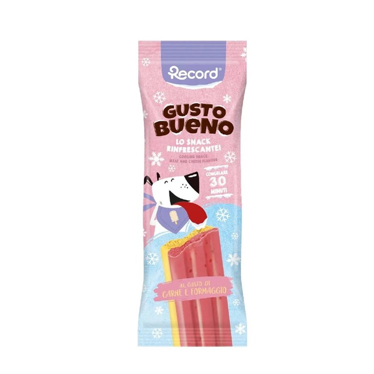 Record Gelato Gusto Bueno Formaggio e Carne 50 gr Snack Per Cani