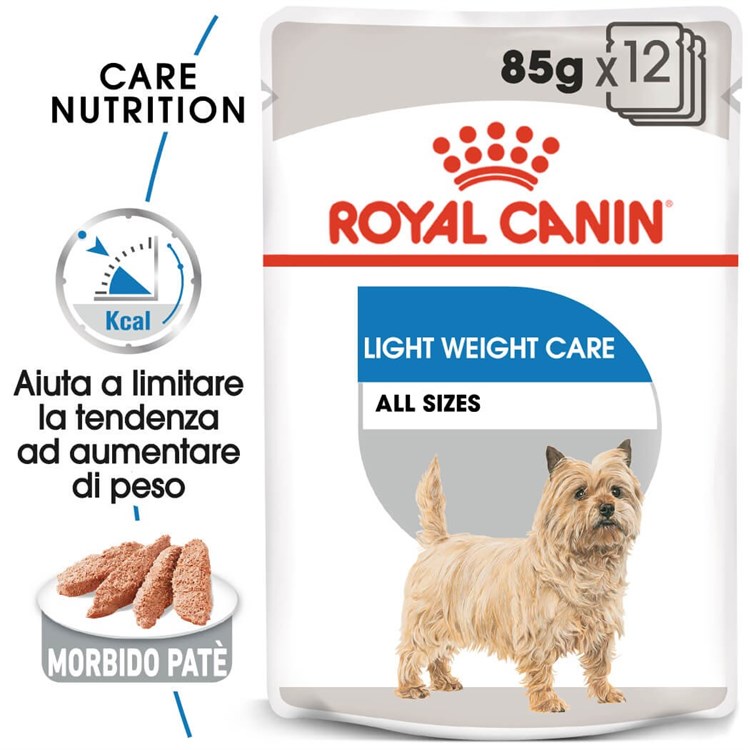 Royal Canin All Sizes Light 85 Gr Busta Pate Loaf Umido Per Cane