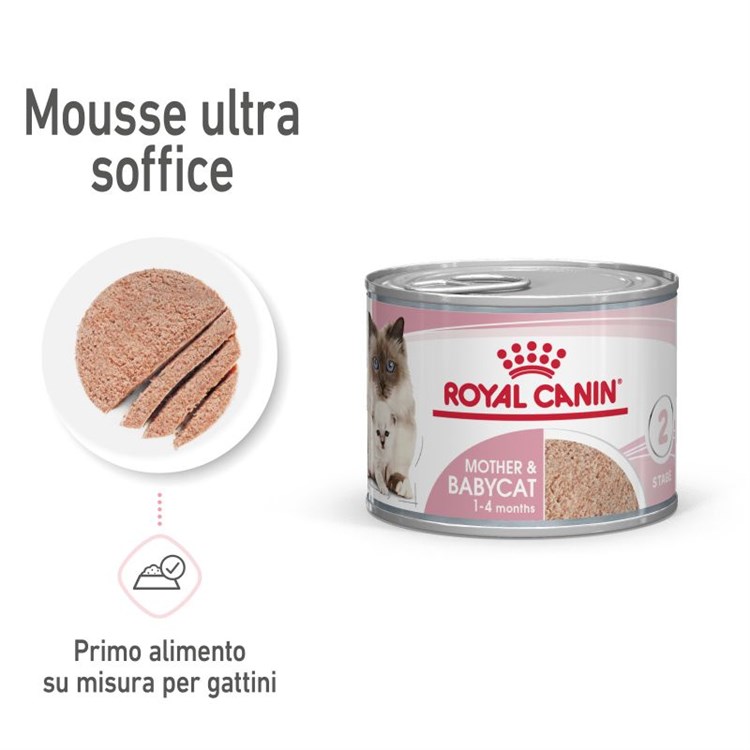 Royal Canin Mother BABY CAT Mousse 195 gr Cibo Umido Per Gatti