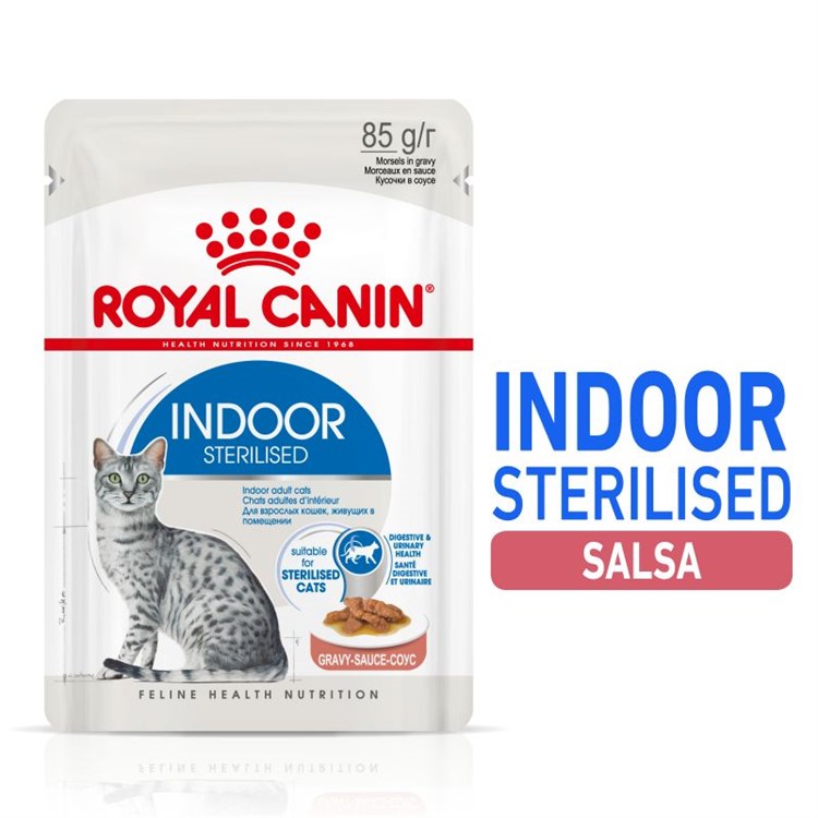 Royal Canin Indoor Sterilised Gravy 85 gr In Salsa Per Gatti