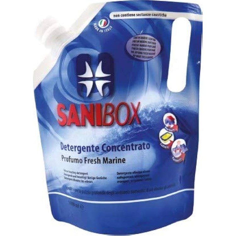 Sanibox Detergente Concentrato Igenizzante al Fresh Marine 1000 ml Per Ambienti