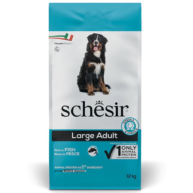 Schesir Dog Large Adult Pesce Monoproteico Mantenimento 12 kg Per Cani