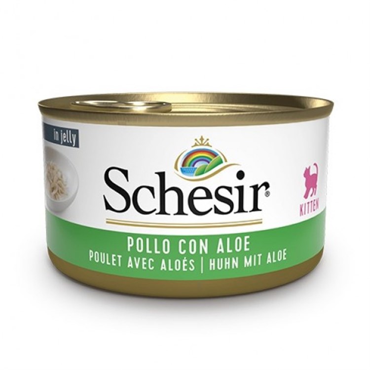 Schesir in Gelatina Kitten Pollo Con Aloe 85 gr Per Gattini