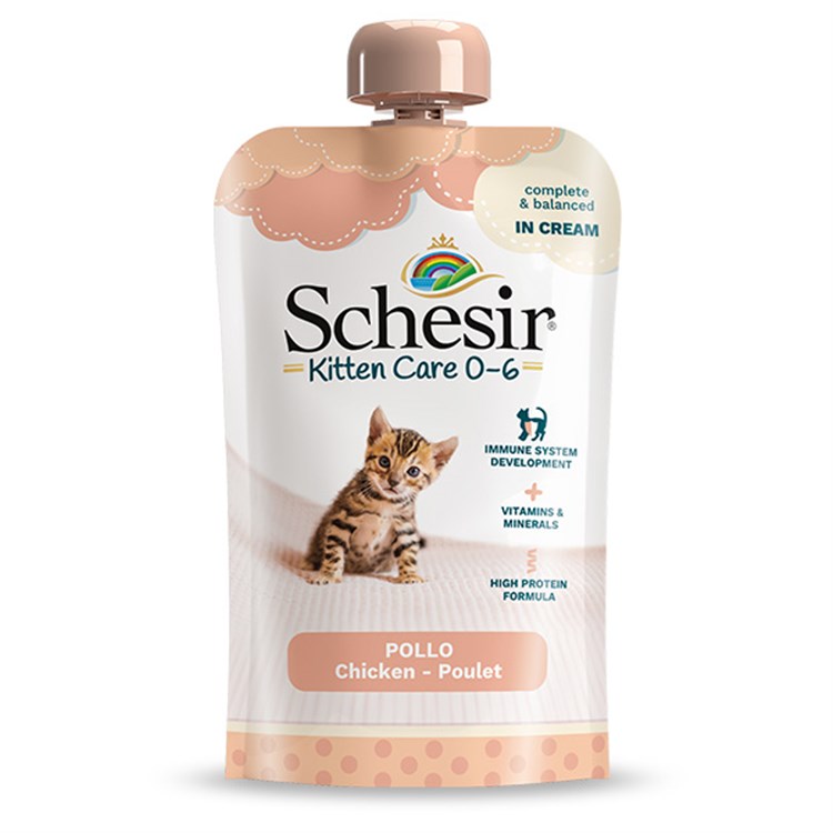 SCHESIR  Kitten Care Pollo in Crema 150 GR Per Gatti