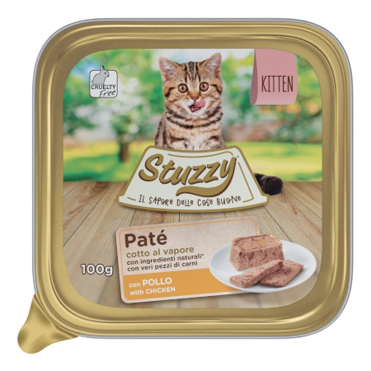 Stuzzy Cat Kitten Patè Pollo 100 gr Vaschetta Per Gatti