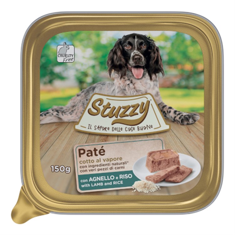 Stuzzy Dog Patè Agnello e Riso 150 gr Cibo in Vaschetta Per Cani