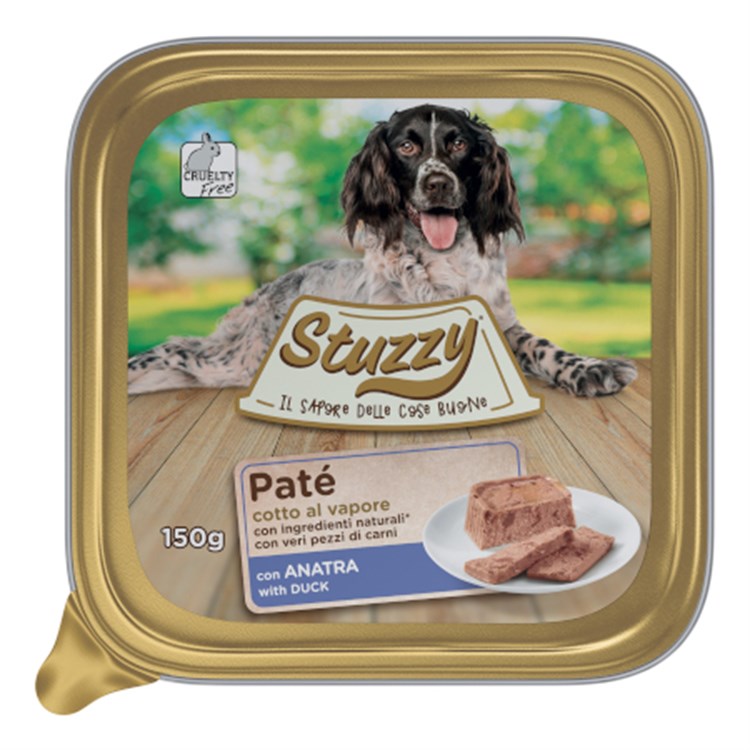 Stuzzy Dog Patè Anatra 150 gr Cibo in Vaschetta Per Cani