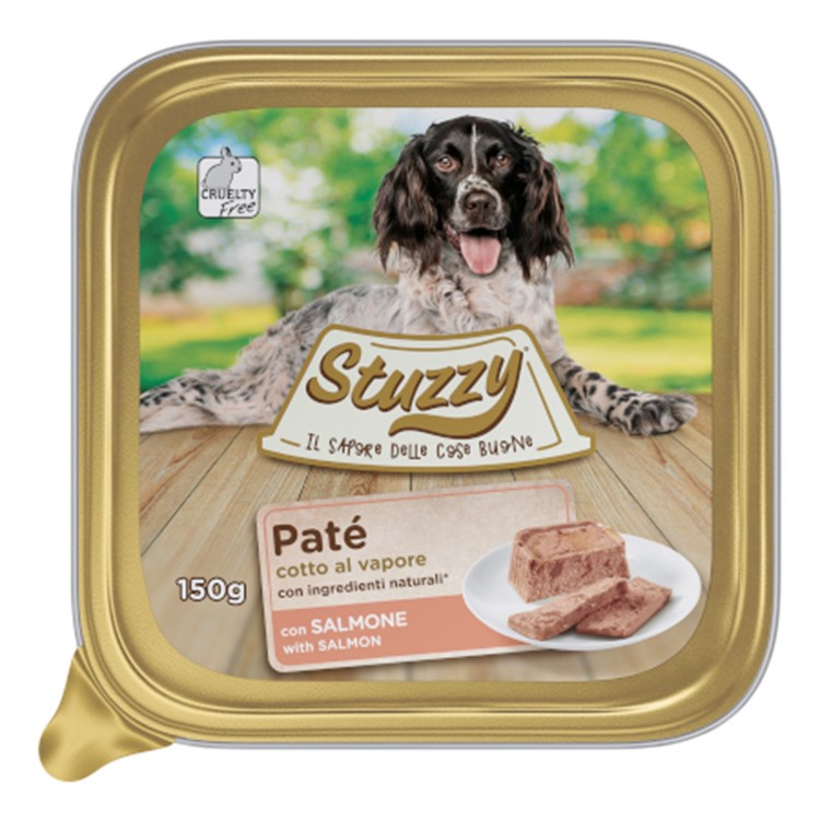 Stuzzy Dog Patè Salmone 150 gr Cibo in Vaschetta Per Cani