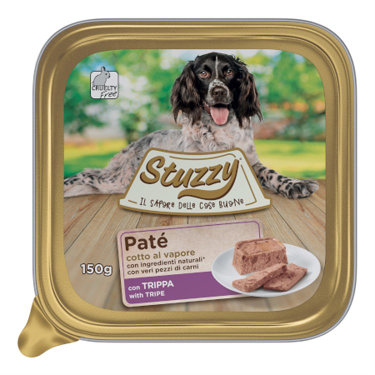 Stuzzy Dog Patè Trippa 150 gr Cibo in Vaschetta Per Cani