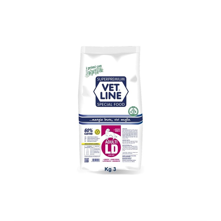 VET LINE CANE ADULTO LD AGNELLO 3 KG