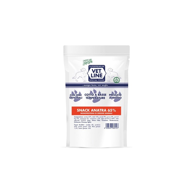 VET LINE SNACK CANE ANATRA 80 GR