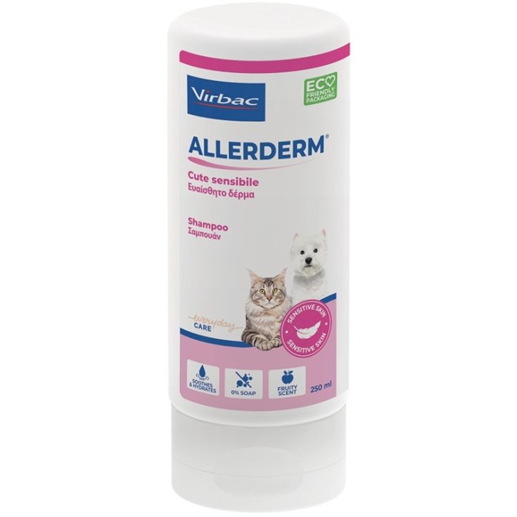 Virbac Allerderm shampoo Cute Sensibile 250 ml Per Cani e Gatti