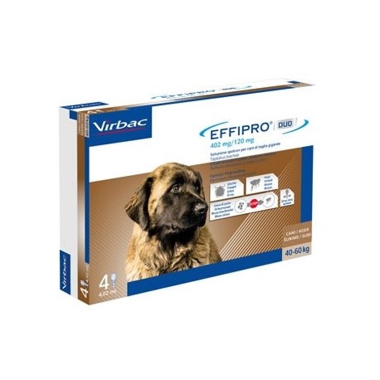 Virbac Effipro Duo Spot-on 40 - 60 kg 4 Pipette Cane