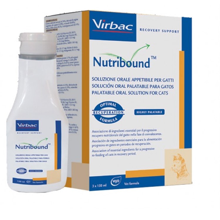 Virbac Nutribound Gatti Soluzione Orale Appetibile 3 x 150 ml (450 ml)