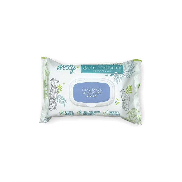 WELLY SALVIETTE DETERGENTI DELICATE  TALCO & IRIS 40 PZ