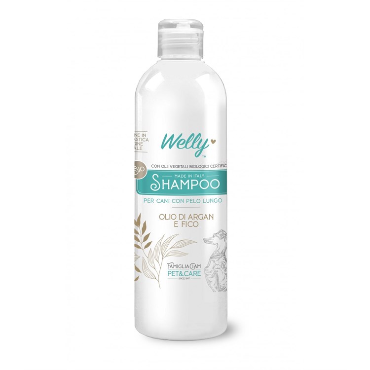 WELLY SHAMPOO 250 ML OLIO DI ARGAN E FIC O - CANI PELO LUNGO